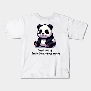 Cute little bear, Don't Worry, I'm in Low Power Mode Kids T-Shirt